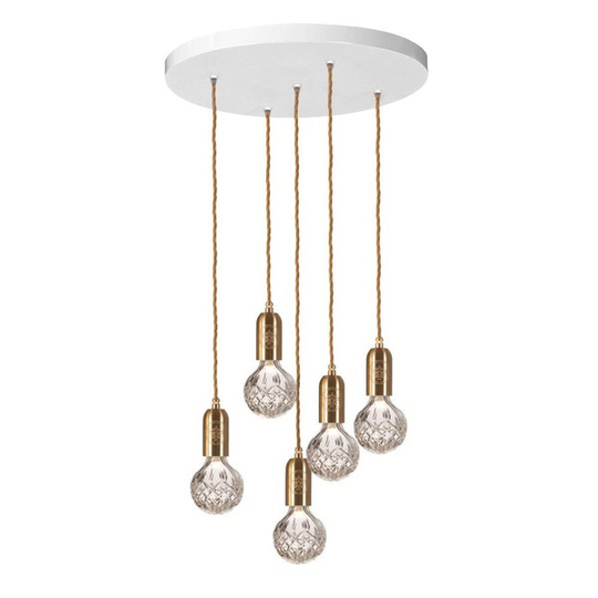 Lee Broom Crystal Bulb Taklampa 5 St Transparent/ Mässing