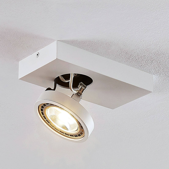 LED-taklampa Negan i vitt, 1 lampa
