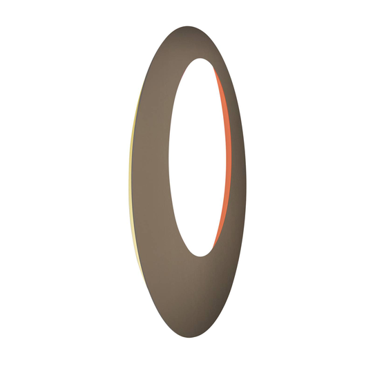 Escale Blade Open LED-vägglampa RGBW brons Ø95cm