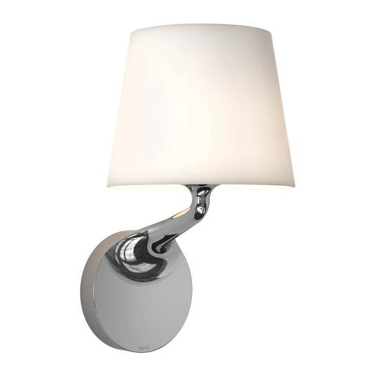 Astro Millie vägglampa, IP44, krom/vit