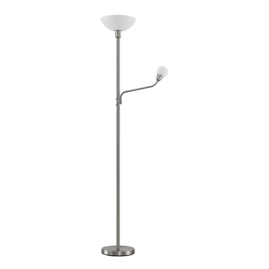 ELC Haviana golvlampa med läslampa, nickel