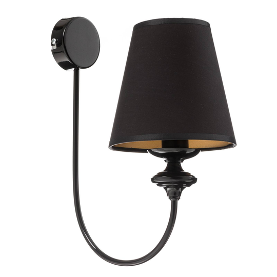Vägglampa 933 som ljuskrona med en skärm