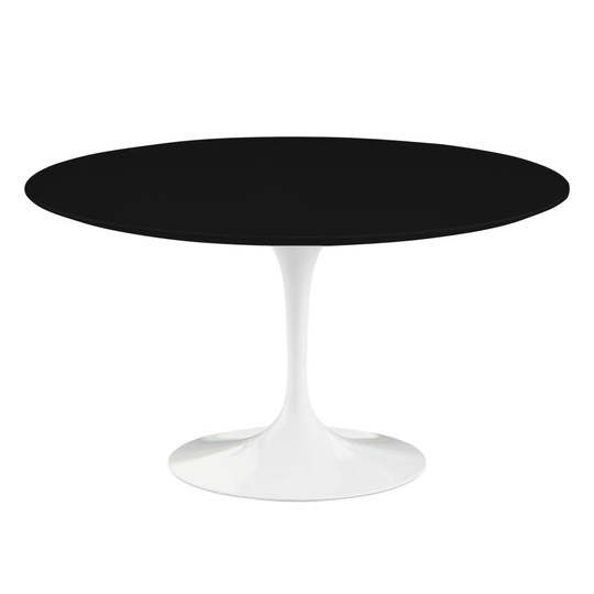 Saarinen Round Table - Matbord, Ø7 cm, Vitt underrede, skiva i Svar