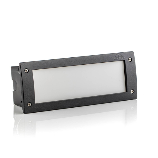 LED-vägginbyggnadslampa Leti 300 Square svart, CCT