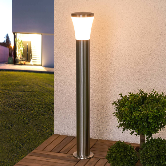 LED-vägglampa Sumea, rostfritt stål