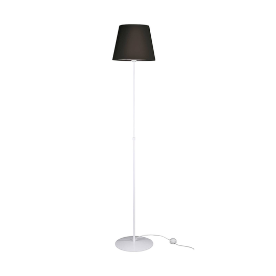Aluminor Store-golvlampa, vit/svart
