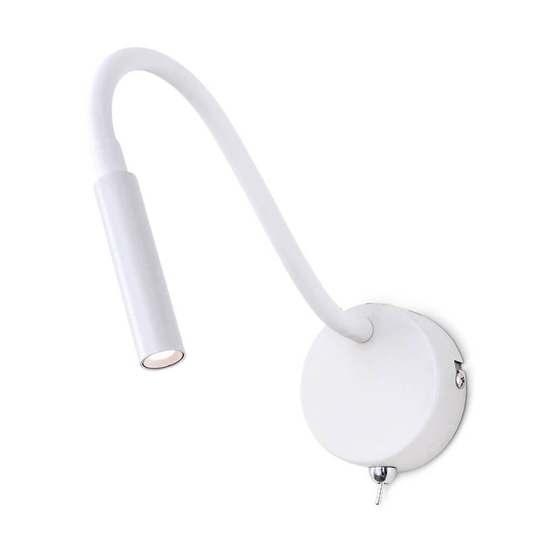 Flexibel LED-vägglampa Colin i vitt