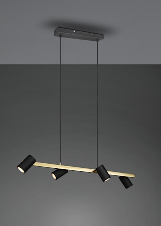 Marley Taklampa 80 cm 4L 4xGU10 Svart/Guld