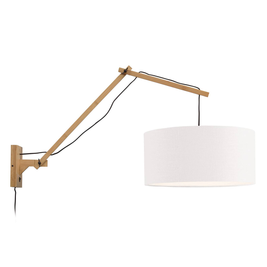GOOD & MOJO Andes vägglampa justerbar vit Ø47 cm