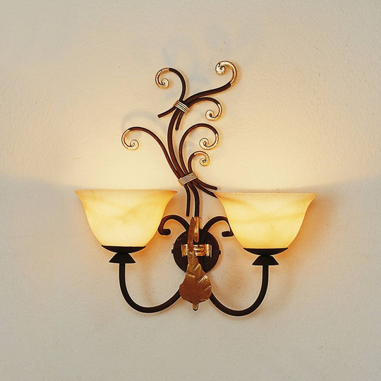 Vägglampa Florence med 2 ljuskällor