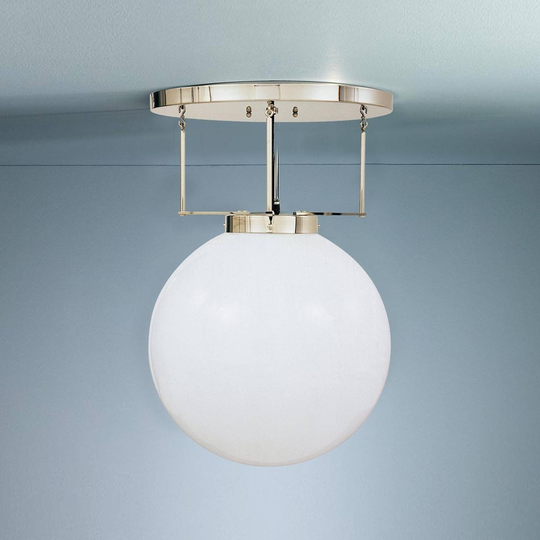 Taklampa i Bauhaus-stil, mässing 25 cm