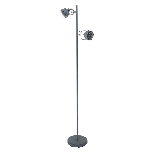 Golvlampa Satellite i grått, 2 lampor