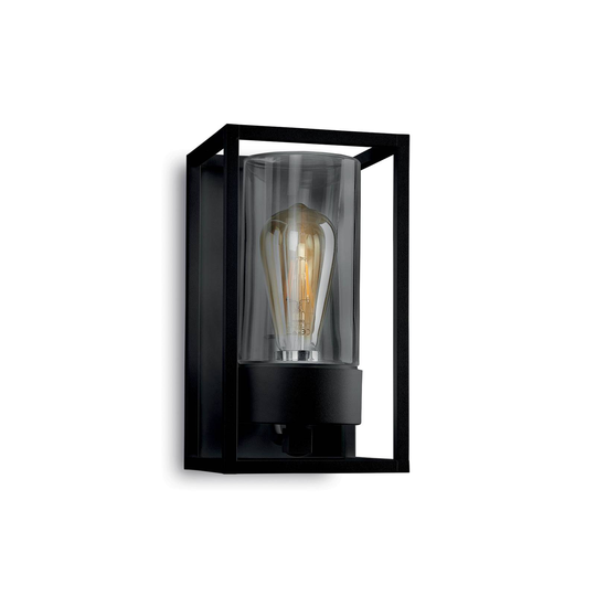 Utomhusvägglampa Cubic³ 3365 svart/klar