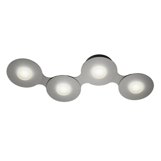 GROSSMANN Disc LED-taklampa, silvergrå, 4 lampor
