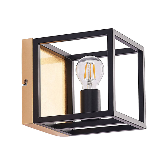 Lindby Miravi vägglampa, guldfoliefinish