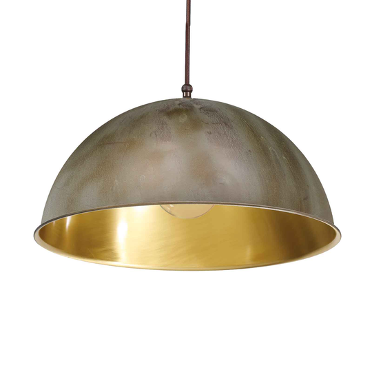 Hänglampa Circle guld/antikmässing, Ø 30 cm