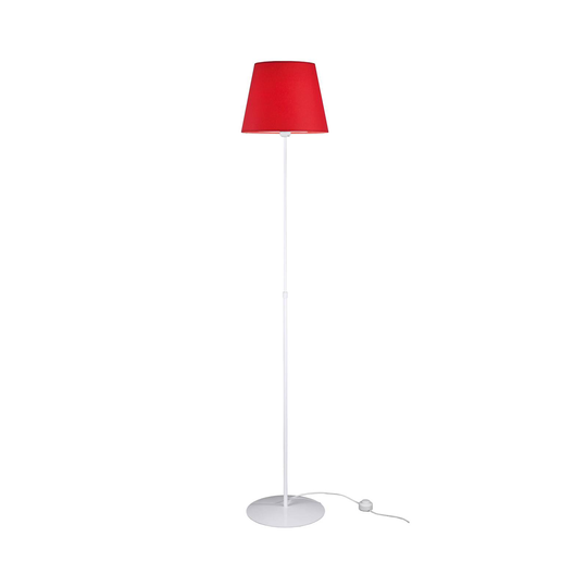 Aluminor Store golvlampa, vit/röd