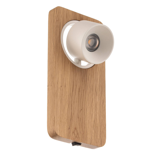 LED-vägglampa Beebo W, ekträ