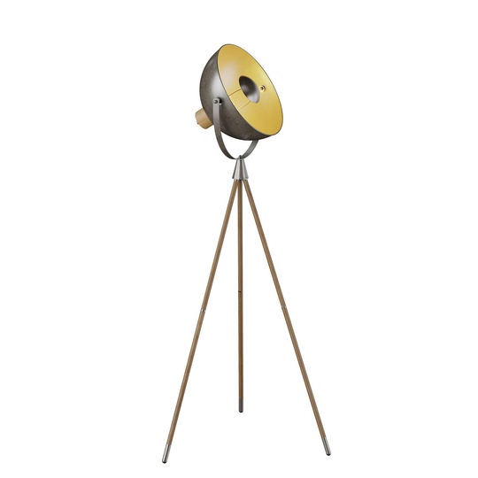 Lindby Scharlie golvlampa med metallskärm