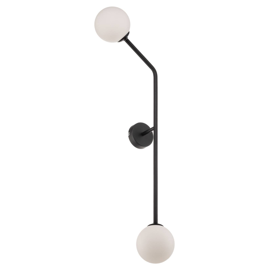Vägglampa Pure, 2 lampor, svart, horisontell