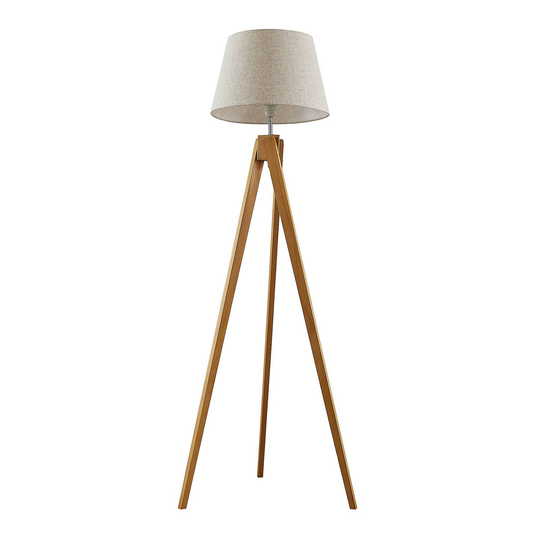 Lindby Delara tripodgolvlampa med tygskärm