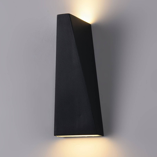 LED-utomhusvägglampa Times Square svart