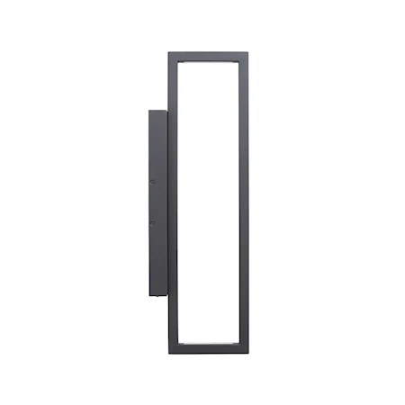 Rectangle Vägglampa 59x19,5 cm Stål Svart