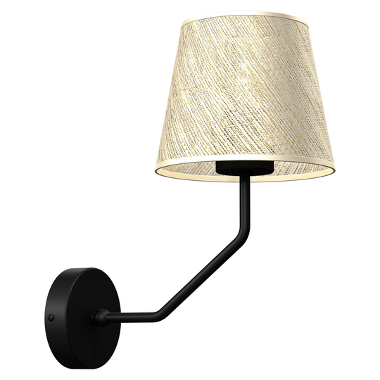 Vägglampa Esme med linskärm svart/ecru