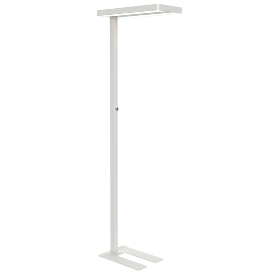 LED-golvlampa till kontor MAULjaval, dimbar, vit