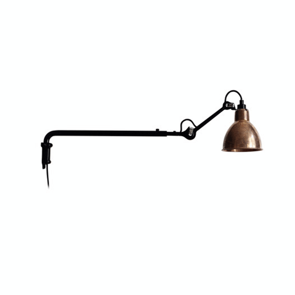 Lampe Gras N203 Vägglampa Matt Svart & Rå Koppar