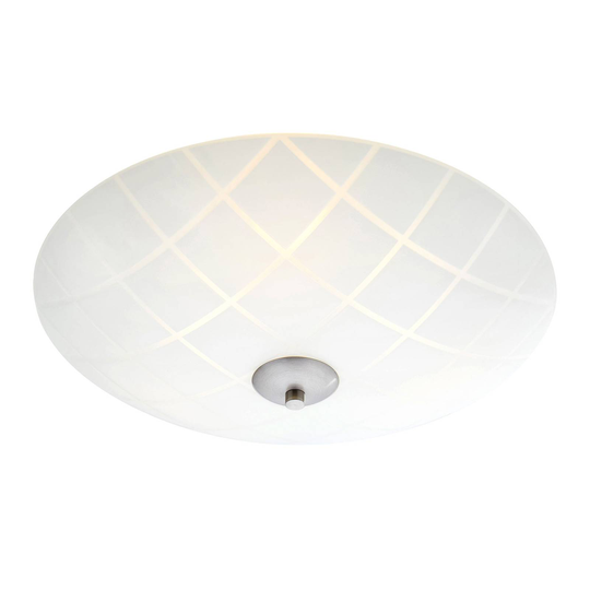 Taklampa Ruta av glas, Ø 43 cm