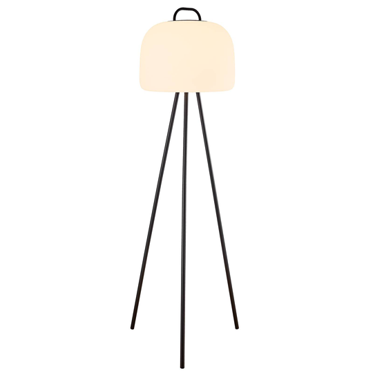 LED-golvlampa Kettle Tripod metall, skärm 36cm
