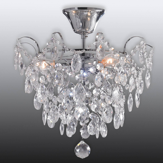Taklampa Rosendal Ø 36 cm krom