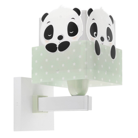 Dalber Panda vägglampa med kontakt, grön