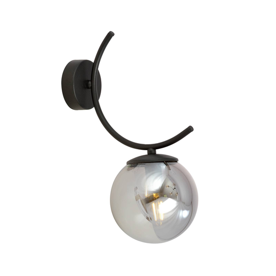 Vägglampa Boston, svart/grafik, 1 lampa