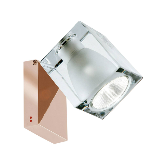 Fabbian Cubetto vägglampa GU10 koppar/klar