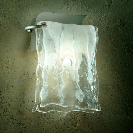 Vägglampa MURANO i aluminium/glas