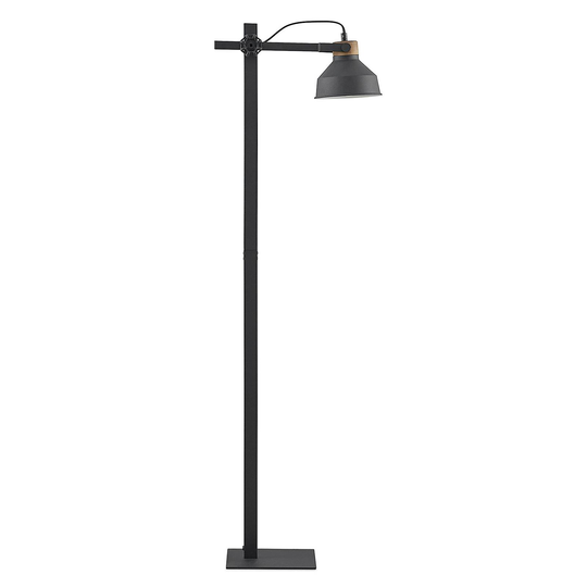 Lindby Nefeli golvlampa med trädetaljer, 1 lampa