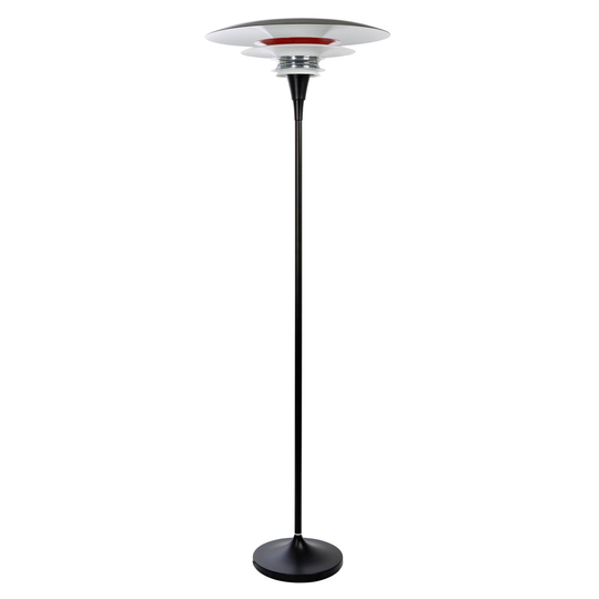 Integrerad dimmer - golvlampa Diablo svart röd