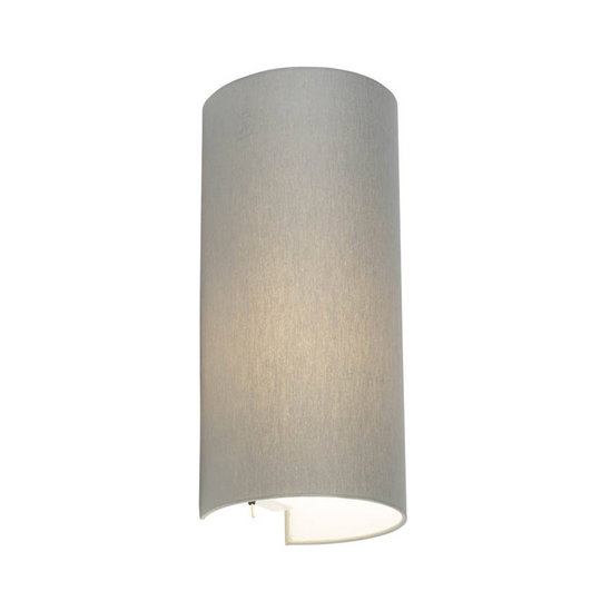 Vägglampa Velero av textil, grå