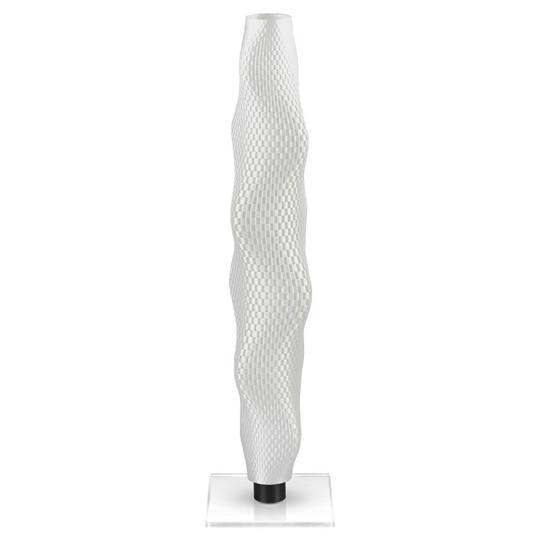 LED-golvlampa Flechtwerk Kaktus 75 cm, vit