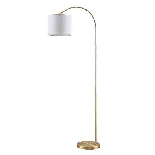 Lindby Keriba golvlampa, mässing/vitt