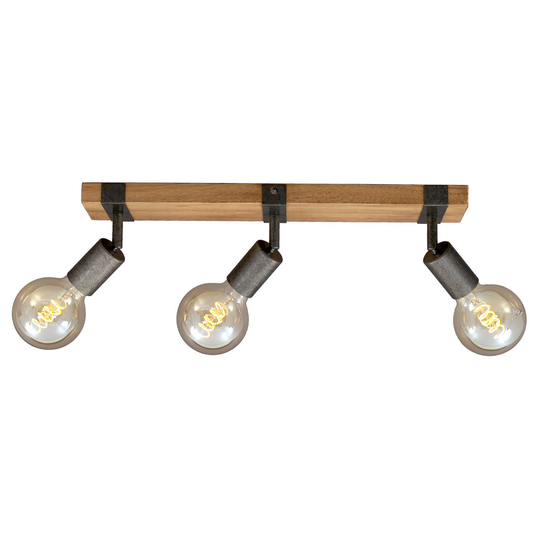 Taklampa Wood Basic, 3 lampor