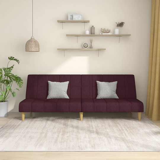 Bäddsoffa 2-sits lila tyg