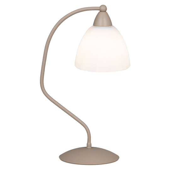 Bordslampa 1795/1L vit satinerad, havana beige