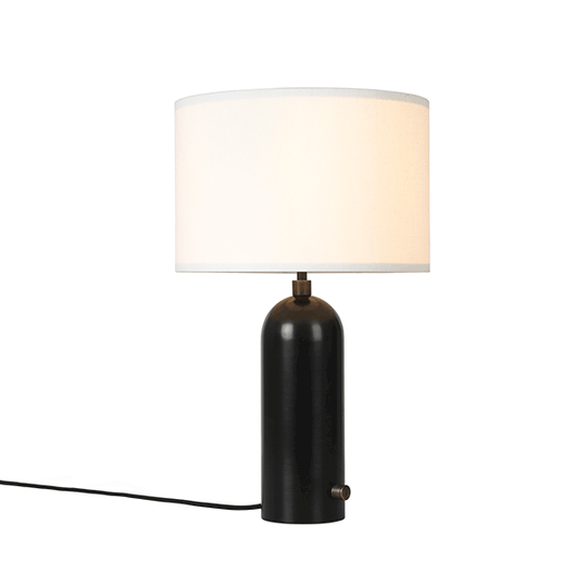 GUBI Gravity Bordslampa Sotat Stål och Vit Skärm Mindre
