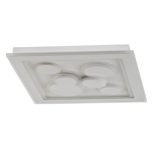 LED-taklampa Ratio, dimbar, sex cirklar