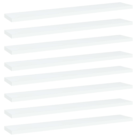 vidaXL Hyllplan 8 st vit 60x10x1,5 cm konstruerat trä