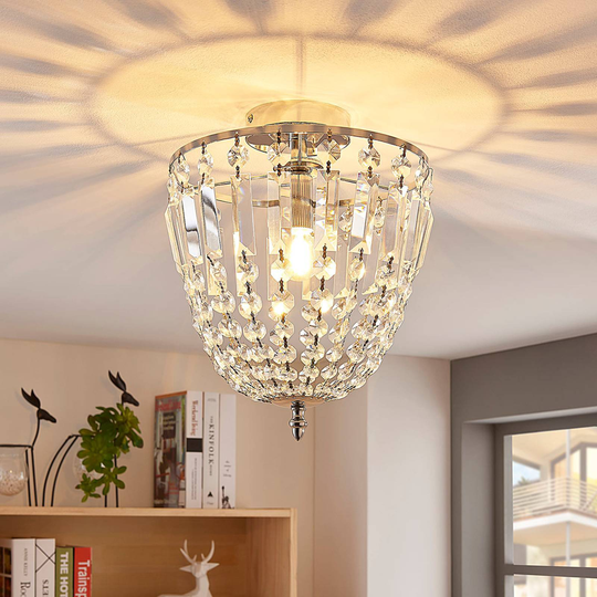 Glittrande glaskristalltaklampa Lionello