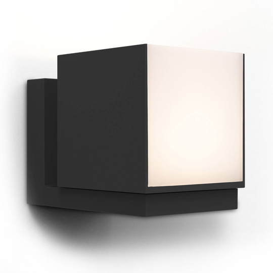 LED-utomhusvägglampa Cuba 1 lampor svart 3 000 K
